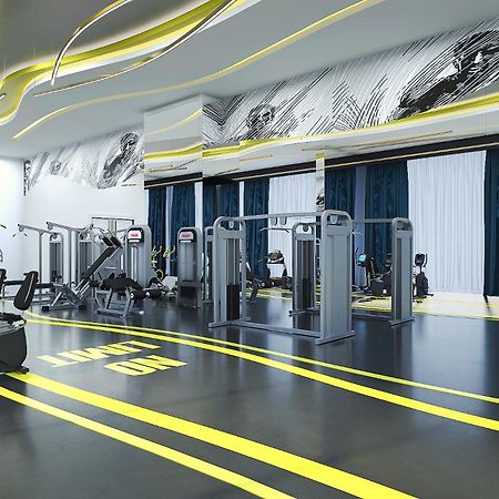 Royal M Al Aqah Beach Resort By Gewan Buitenkant foto The gym at the hotel
