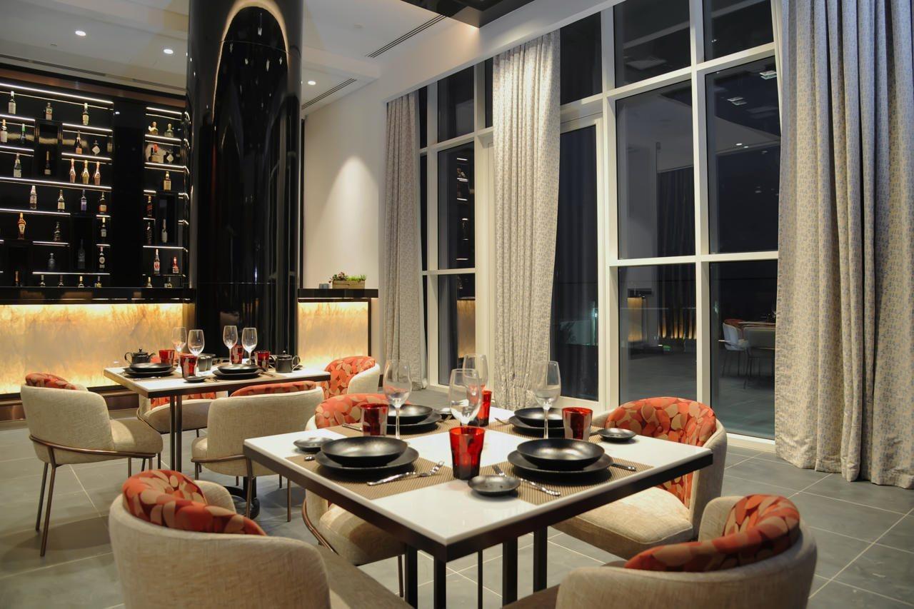 Royal M Al Aqah Beach Resort By Gewan Buitenkant foto The restaurant