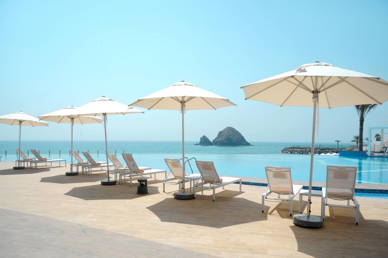 Royal M Al Aqah Beach Resort By Gewan Buitenkant foto The View