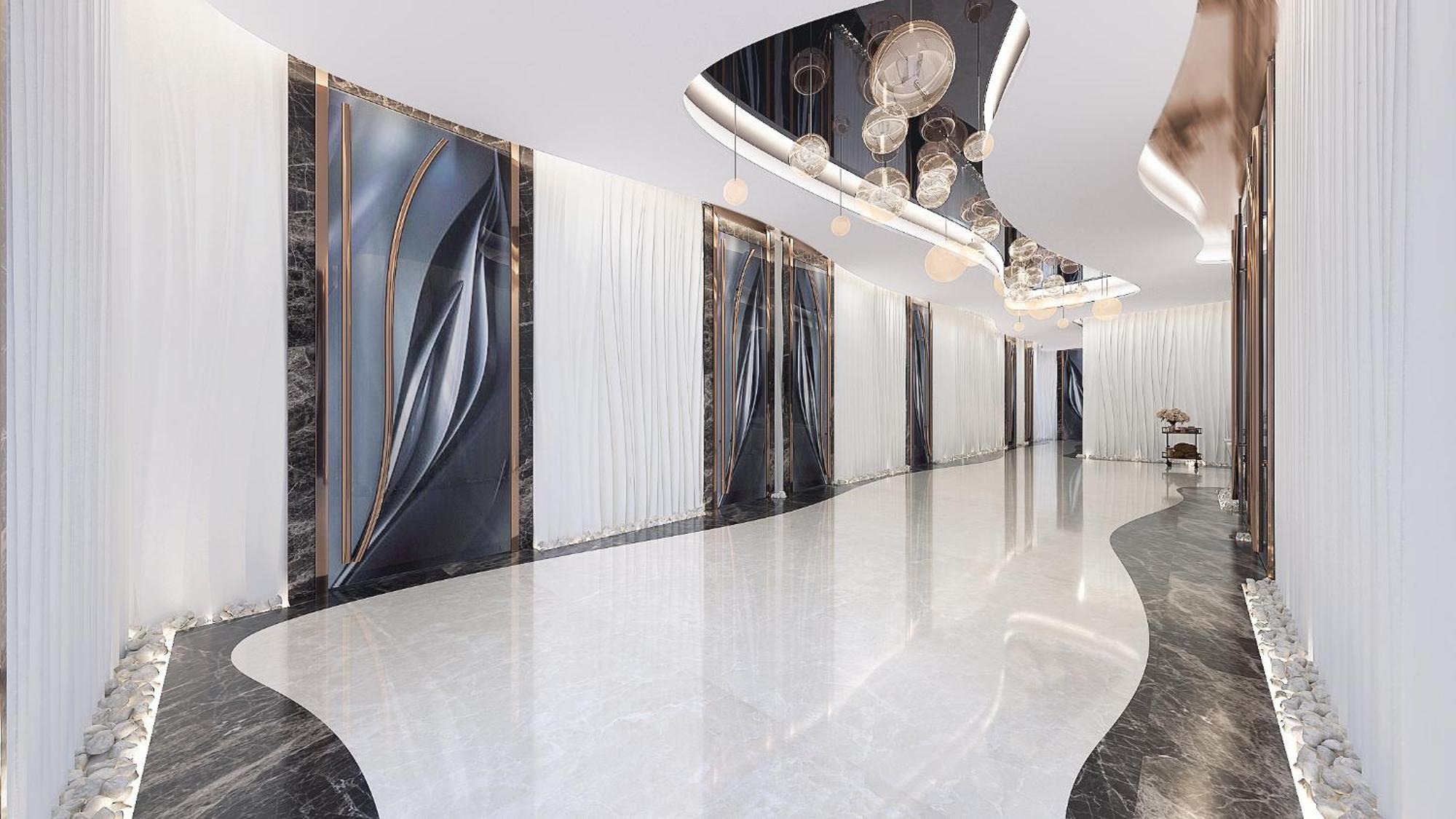 Royal M Al Aqah Beach Resort By Gewan Buitenkant foto The interior of the hotel